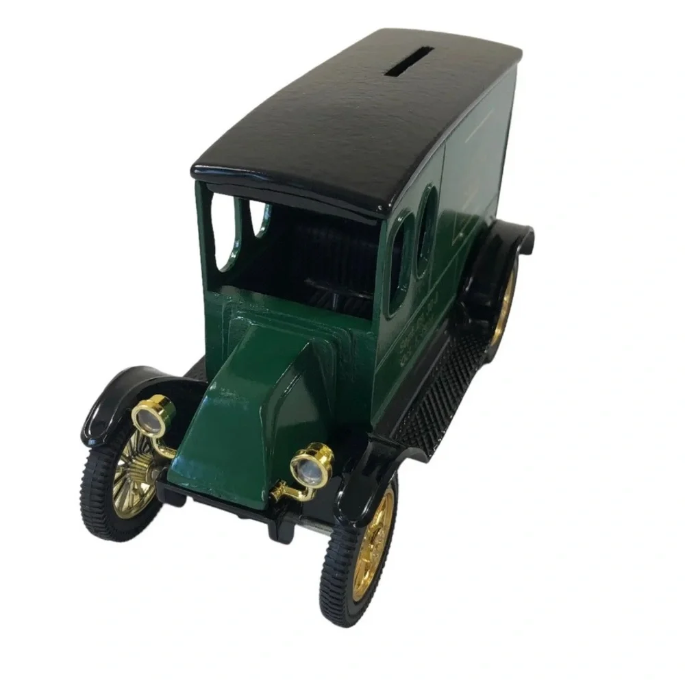 Ertl Die-Cast Metal 1920 Green Panel Truck Coin Toy Bank 1998 Farm Progress Show